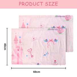 Vegena Cushion Cover 40 x 60 cm, Pack of 2 Children's Cotton Pillowcases, Cushion Covers for Prams, Soft Breathable Baby Pillowcase with Envelope Closure for Boys Girls Bed Linen