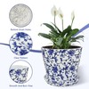 DEVSYWAX Print Flowerpots Plastic Plant Pots - 3 Pcs Outdoor