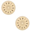Gadpiparty 2pcs DIY Aluminum Clock Dial Replacement Round Dial for