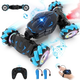 Pristar Remote Control Car Hand Gesture Controlled Car, 1:14 RC Stunt Car 360° Rotation 3 Control Methods 2.4 GHz Toy Car Drift Glove Controlled Car Gift for Kids Boy Age 5 6 7 8 9 10