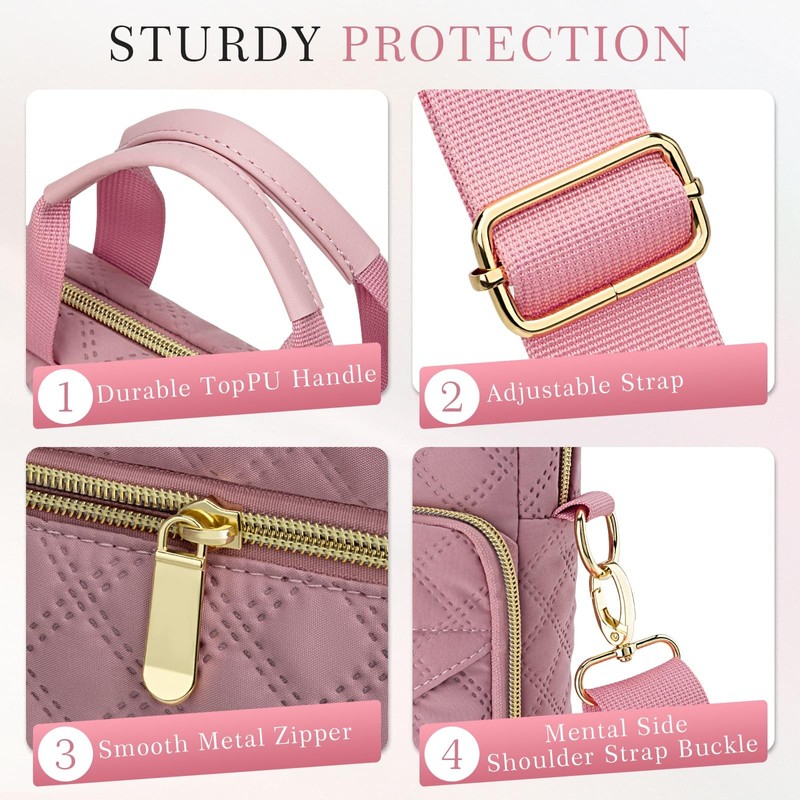 MicaYoung 13-14 inch laptop sleeve bag, pink