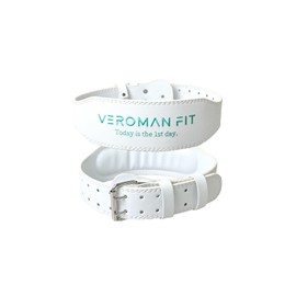 VEROMAN ppi-gear004 Training Belt, Leather, Power Belt, Leather, Muscle Training Belt, Men's, Women's, White