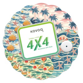 Kovoq - Freestyle Libre 3 Sensor Covers, 16 Printed Waterproof Libre 3 Covers, 1 Hardshell Cover for Enhanced Safeguard, Breathable, 14 Days Protection with Style (Starfish)