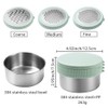 Cheese Grater with Container & Lid, Multi Functional Stainless Steel