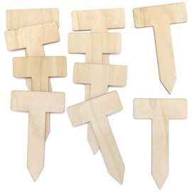 Baker Ross FE520 Wooden Herb & Vegetable Markers - Pack of 10, Wooden Crafts for Kids, Wooden Plant Markers, Plant Labels, Childrens Craft Kit