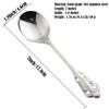 Siaiqiang Gorgeous Round Soup Spoons,18/10 Stainless Steel Fine Embossed Texture
