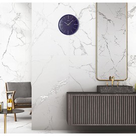 Seiko Taylor Non Ticking Wall Clock, 13 Inch, Navy Blue