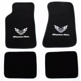 AFM NEW! Carpet Floor Mats 1982-02 PONTIAC FIREBIRD Trans AM Embroidered Logo Silver