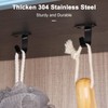 NearMoon Stainless Steel Screw Mounted Ceiling Hooks, Under-Shelf Towel/Robe Clothes