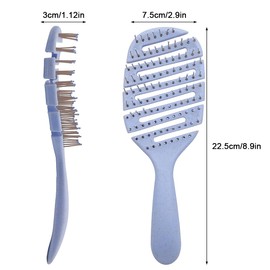 YuCool 2 Pack Detangling Hair Brushes,Wet Hair Brush For Women&Men,Vented Hair Brush for Wet, Dry, Natural, Curly, Straight Hair - Purple & Green