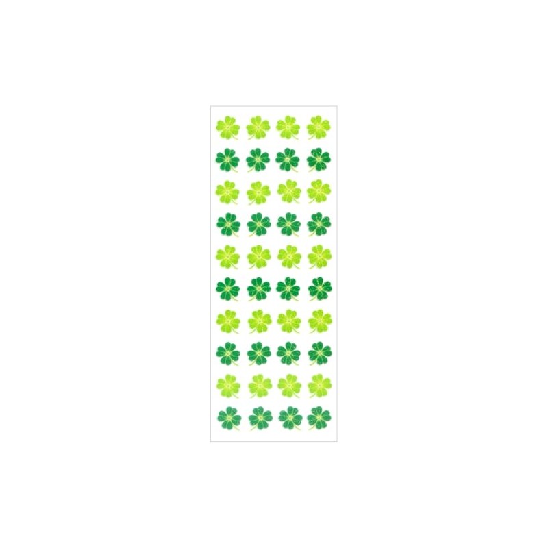 Okoyama Shokai HR792 Clover Stickers with Glitter 4 Rows