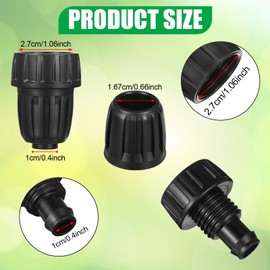 CIATBYYJ 3 Pack 1/2 Inch Drip Irrigation Tubing Faucet Adapter, 3/4 to 1/2 Irrigation Hose Adapter, 3/4 Inch Faucet Connector Garden Hose Adapters Reusable Connector Fittings for Garden Supplies
