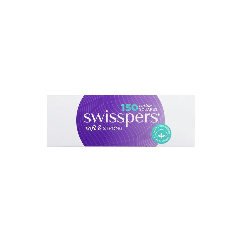 Swisspers Cotton Squares 150 Pack