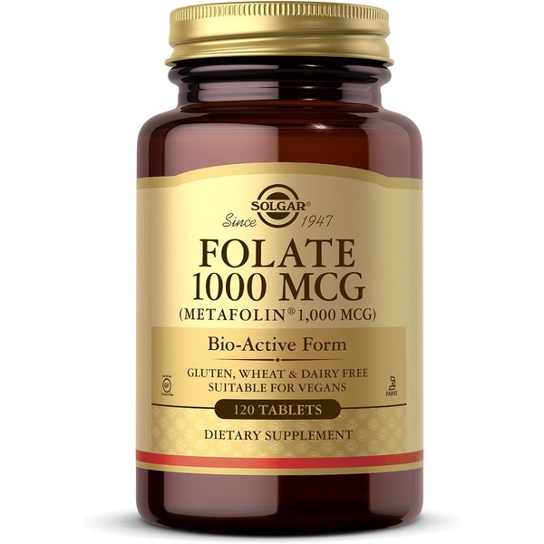 Solgar Folate 1000 mcg, 120 Tablets - 1000 mcg Bio-active