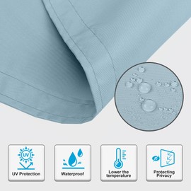 Sunnylaxx Balcony Privacy Screen 90 x 300 cm, Light Blue Balcony Cladding, Balcony Cover, Balcony Cover, Opaque Wind Protection and UV Protection with Cable Ties