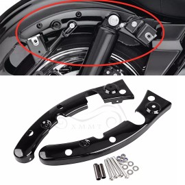 Unbranded Vivid Black Rear Fender Support Brackets For Harley Street Road Glide FLTRX FLHX