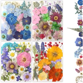 80 flores prensadas secas, flores prensadas naturales para moldes de resina epoxi, artesanías, decoración del hogar, portavelas, marcadores, arte de bricolaje, marco de fotos, multicolor