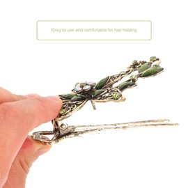 Ipetboom Luxurious Vintage Hair Claw Clip and Crystal Hairpins - Ornate Gold Hair Clips for Fashionable Women and