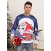 Fanient Unisex Ugly Christmas Jumper, 3D Print, Long-Sleeved Crew-Neck Shirt