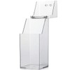 QUUPY Makeup Brush Holder with Lid Clear Acrylic Cosmetic Brush