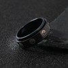 LAFATINA 8MM Yin and Yang Fidget Spinner Rings for Men