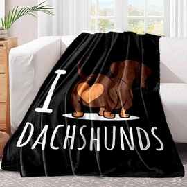 Dachshund Letter Print Blanket, Christmas Decor Cool Bedroom Casual Soft Comfortable Throw Blanket, Warm Nap Blanket for Home Sofa Bed Office Travel Camping Car, Bedding Supplies, Christmas Gifts, Christmas Decorations - Color: multicolor4, Size: 130*150