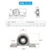 Rhea 4pcs KP08 8mm Inner Diameter Bore Bracket Pillow Block