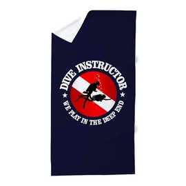 CafePress Dive Instructor (Deep End) 30"x60" Absorbent Cotton Back, Soft Beach, Pool Towel