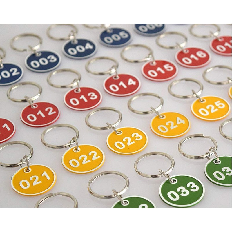 Aluminium Alloy Metal Key Tag Set, Number ID Tags Key