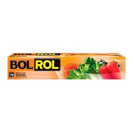 Bol Rol Rollos Rollos Bolsas en Rollo Punteado, color Transparente, Grande, 25 x 38 cm