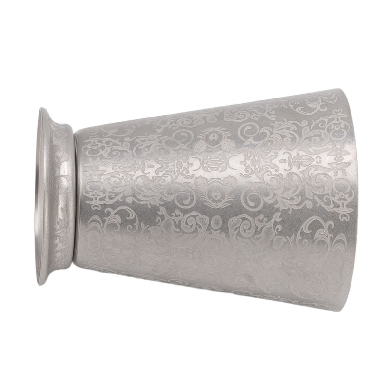 Stainless Steel Mixing Glass Shaker Floral Engraving Pattern Metal Drink