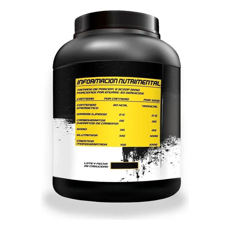 Guns Creatina Glutamina Polvo 1kg Suplemento Fitness