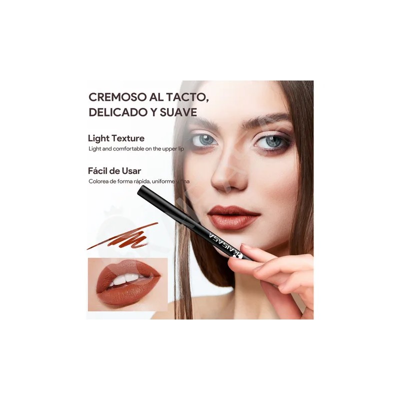 Kaisasa Lapiz Delineador Labios Impermeable Kit 12pcs