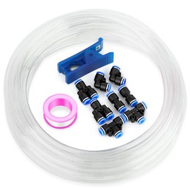 TAILONZ PNEUMATIC Clear 3/8 Inch od 10 Meters PU Air Tubing Kit Pipe Hose Air Line Tubing Or Fluid Transfer Pneumatic tubing (3/8 PU Tube)