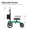 ELENKER Best Value Knee Walker with 10" Front Wheels Steerable