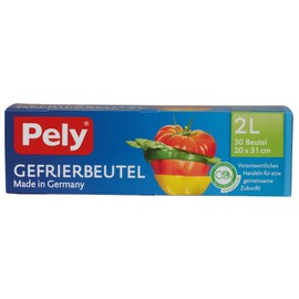 pely 8662 Freezer Bags, 2 Litre, 30 Bags
