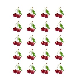 1.875" Pre-Cut Round Red Cherry Edible Image Cupcake Toppers