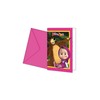 Procos 86562 Invitation Cards with Envelope Masha and Bear Pack