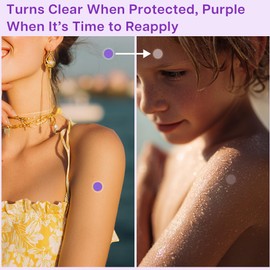 VRAIKO 36pcs UV Stickers for Sunscreen | UV Detection Stickers Sunscreen Patches | Sun Protection Reminder | Know When to Reapply and Prevent Sunburn