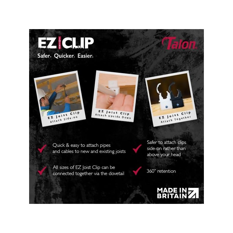 Talon - 22mm EZ Joist Clip - Polypropylene Connector Bracket