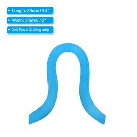 PATIKIL 240pcs Quilling Strips Paper, 3mm x 39cm Origami Paper Quilling Kits for Adults Beginner Art DIY Craft Christmas, Lack Blue