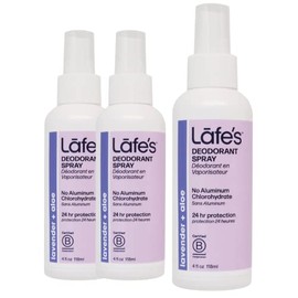 Lafe's Natural Deodorant | 4oz Aluminum Free Natural Deodorant Spray | Lavender & Aloe | 3 Pack
