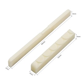 4pcs Bone Nut Saddle Acoustic Guitar Nut Blank White Beef Bone Saddle Blanks For 6 String Classical Folk Guitar 2 Sets