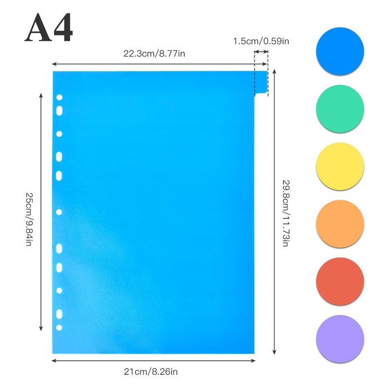 File Dividers Folder Dividers 12 Part, 3 Pack Plastic Binder