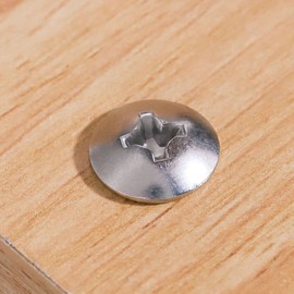 M6-1.0 x 16mm (30 pcs) Truss Head Machine Screws, 304 Stainless Steel 18/38, Full Thread, TV Screws, Connection Bolts, Mushroom Head, Low Profile