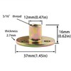 DGHAOP 4pcs Furniture Mounting Plate 5/16 Three-Hole Cylindrical Iron Plate