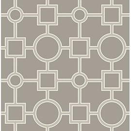 A-Street Prints 2625-21810 Matrix Geometric Wallpaper, Taupe