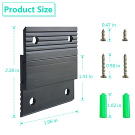 2" French Cleat Picture Hanger, 10 Pairs Heavy Duty Aluminum Z Clips Interlocking Wall Mounting Brackets with Screws for Hanging Photo Panel Mirror Whiteboard Cabinet Shelf Headboard Art (Black)