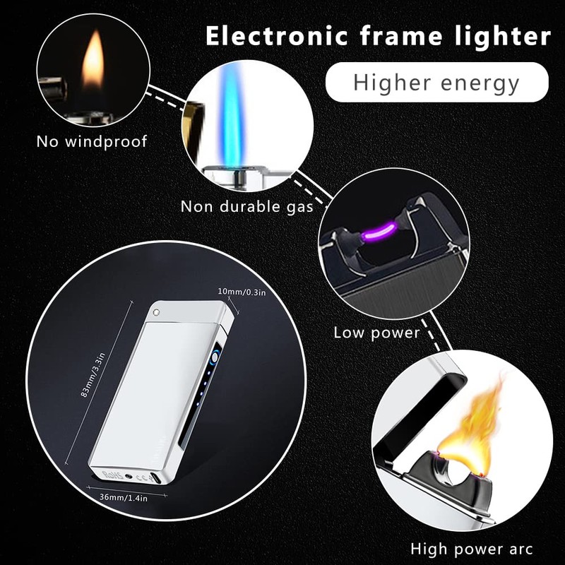 TIKIUKI Electric Rechargeable Flameless Windproof Plasma Lighter - Butane Free