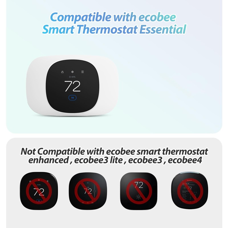 CERCGVEL Trim Plate Compatible with ecobee Smart Thermostat Essential, Wall